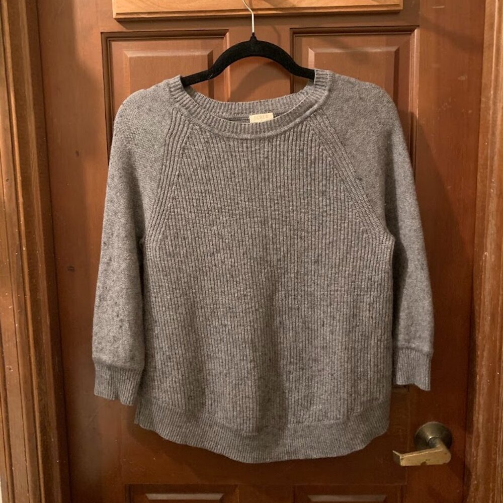 J. Crew Gray Scoopneck Sweater - Womens Size XS